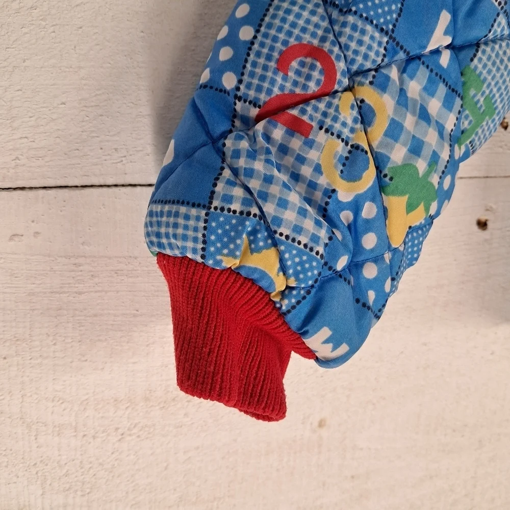 Vintage Alphabet Baby Coat Blue Size 12 Months